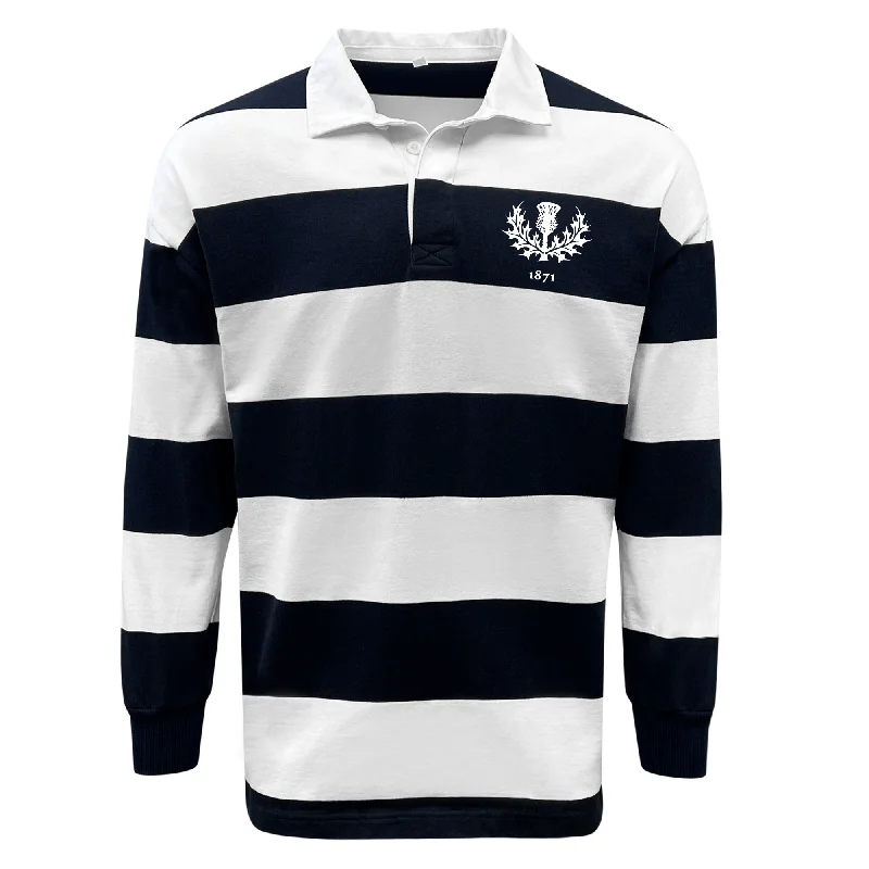 Nations of Rugby Scotland Vintage Hooped Classic Jersey Sleek Men's Contemporary 