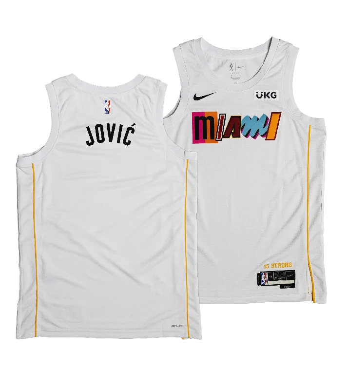 Nikola Jović Nike Miami Mashup Vol. 2 Swingman Youth Jersey - Custom Number Style Polished Men's Satin