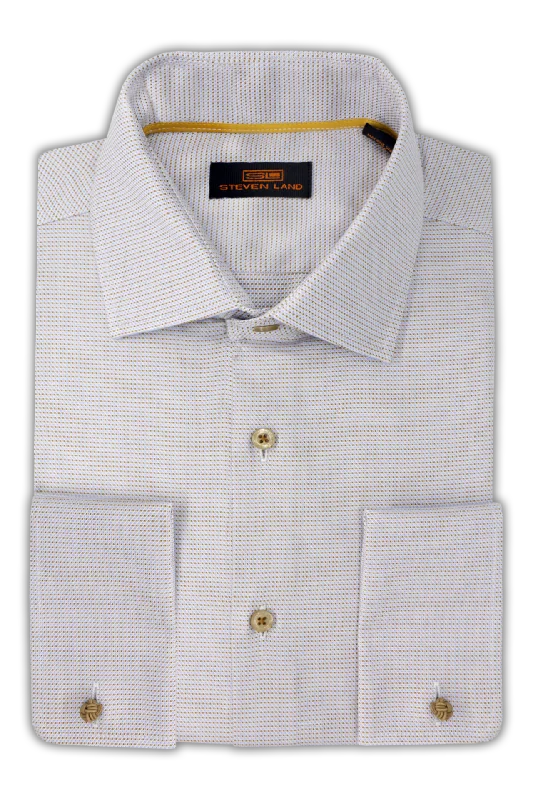 Steven Land Dress Shirt | Brompton | Dress shirt | Point Collar | Rounded French Cuff Modern Men's 