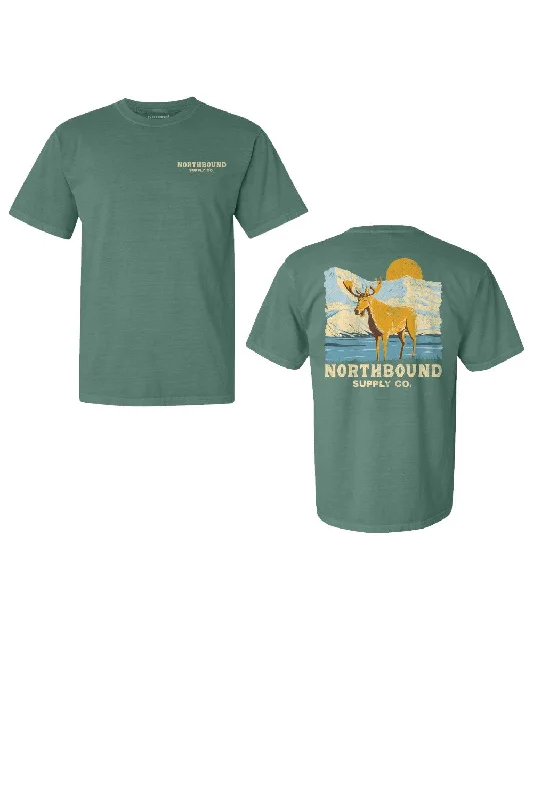 Northbound Arctic Moose T-Shirt Hip Men's Retro