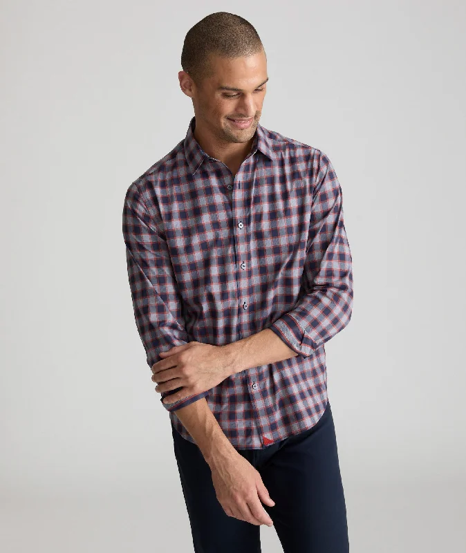 Wrinkle-Free Performance Shirt Casual Men's Loose