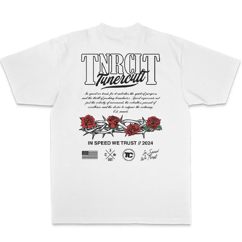 THORNS & ROSES OVERSIZED BOX TEE Beach