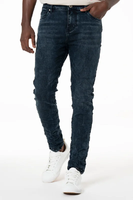 Rf02 Skinny Denim Jeans _ 137481 _ Dark Wash Confident Men's Power