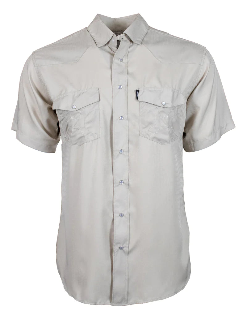 Hooey "Sol" Tan Short Sleeve Pearl Snap Shirt Relaxed Men's Australian 