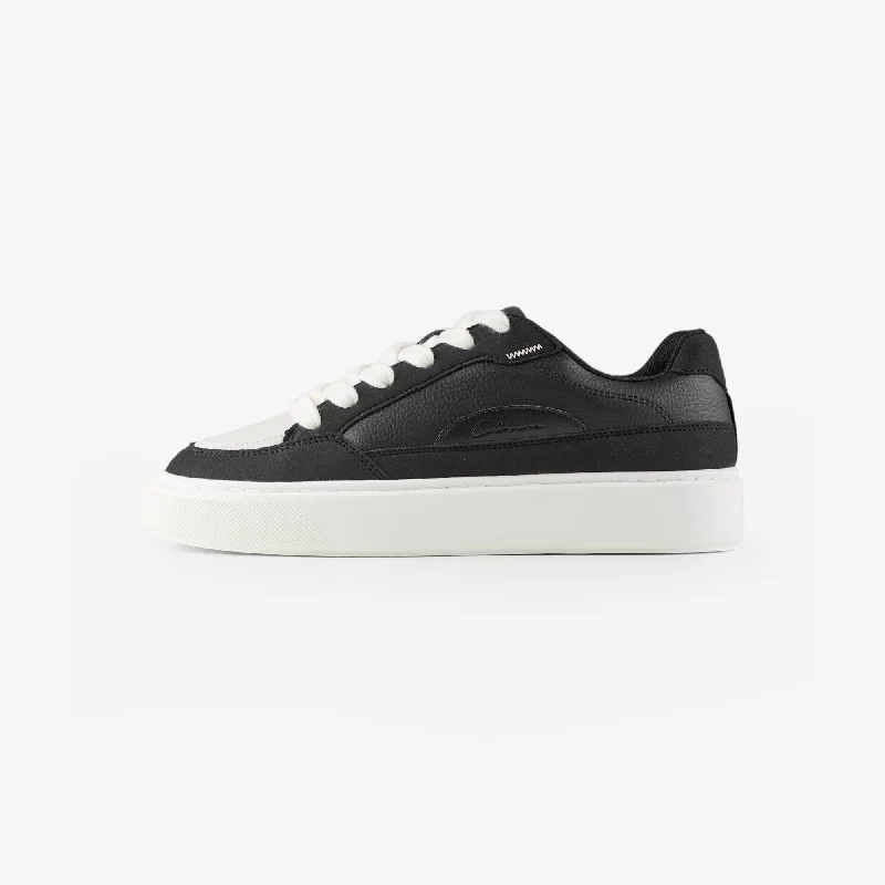 Premium Skate Shoe | Black Off White Vintage Men's 1970S Disco