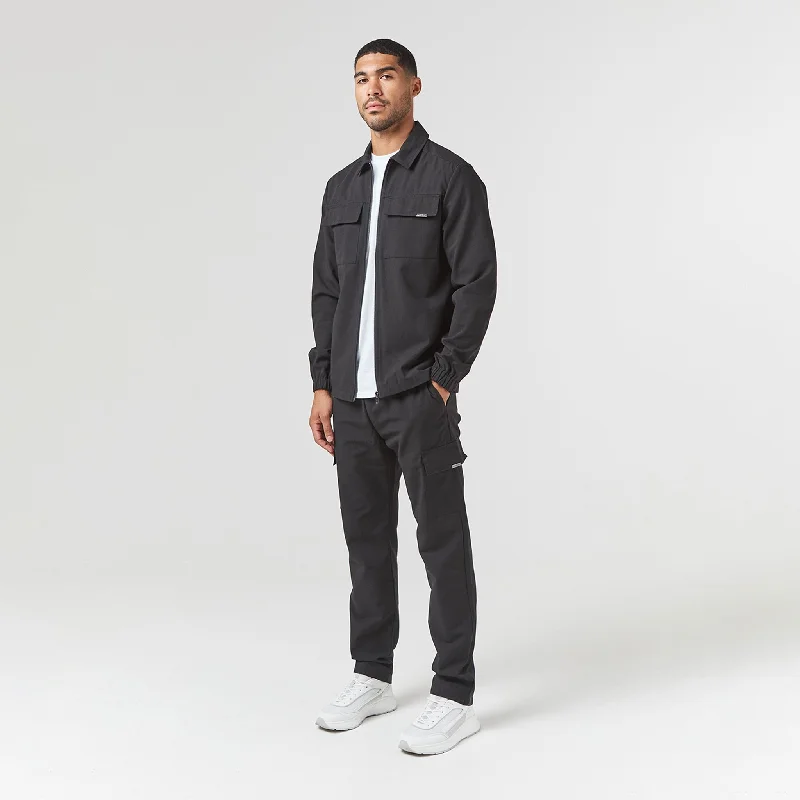 Smart Utility Open Hem Cargo Set | Black Bold Men's Statement