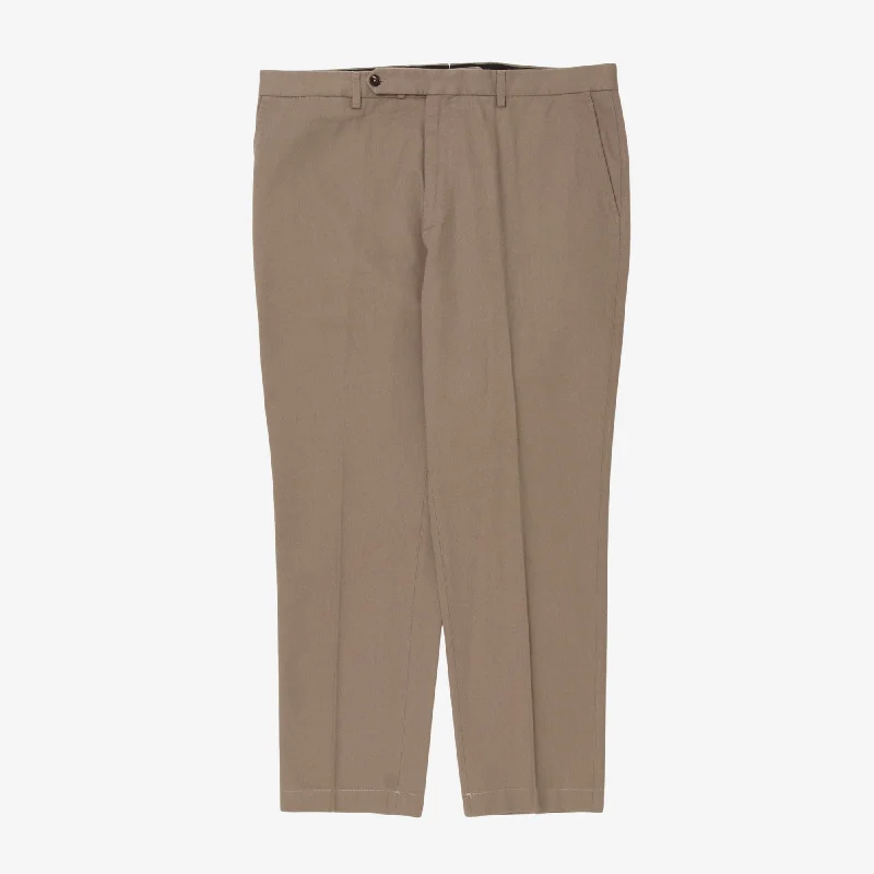 Flat Front Cotton Trouser Trendy Men's Bucket