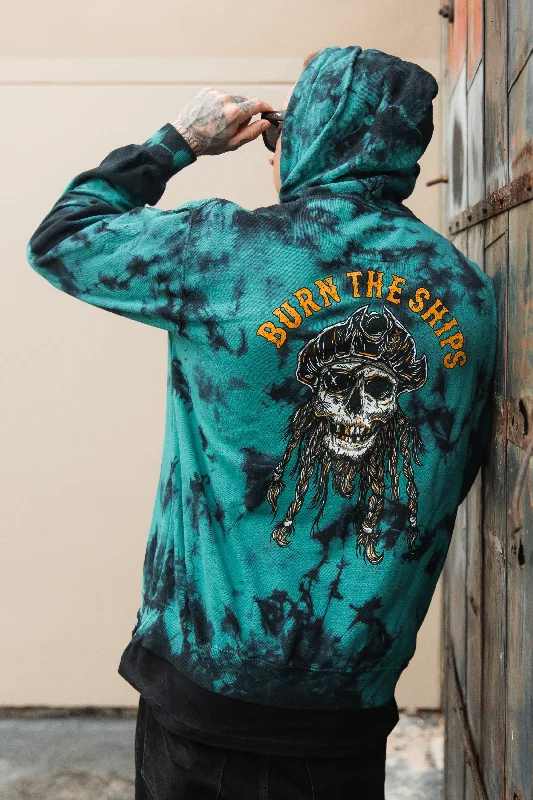 Burn The Ships Tie Dye Hoodie Casual Men's Short