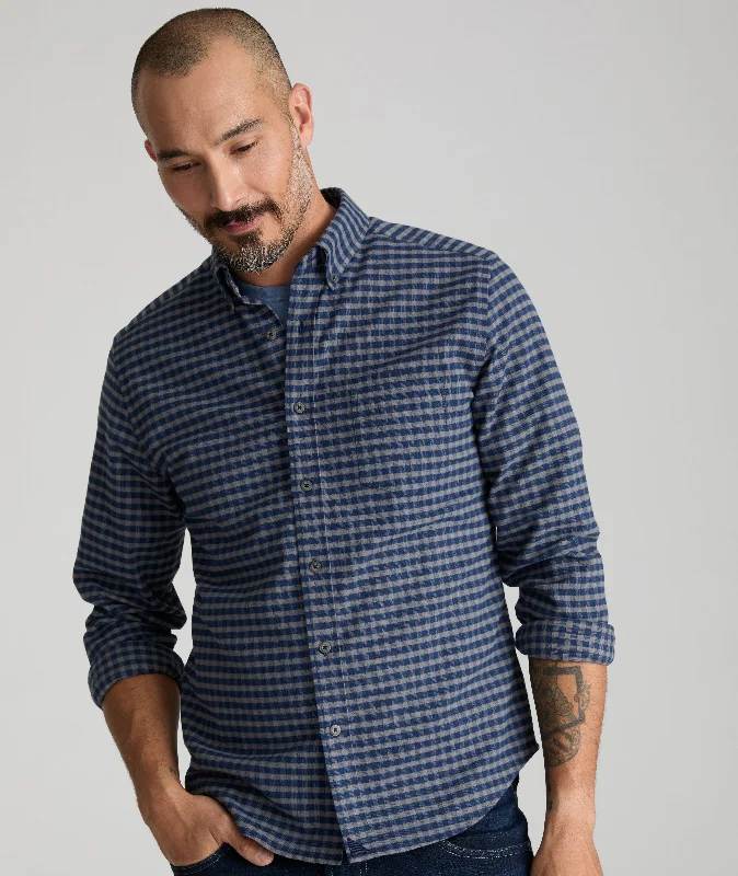 Wrinkle-Free Performance Flannel Bergstrom Shirt - FINAL SALE Refined Men's European