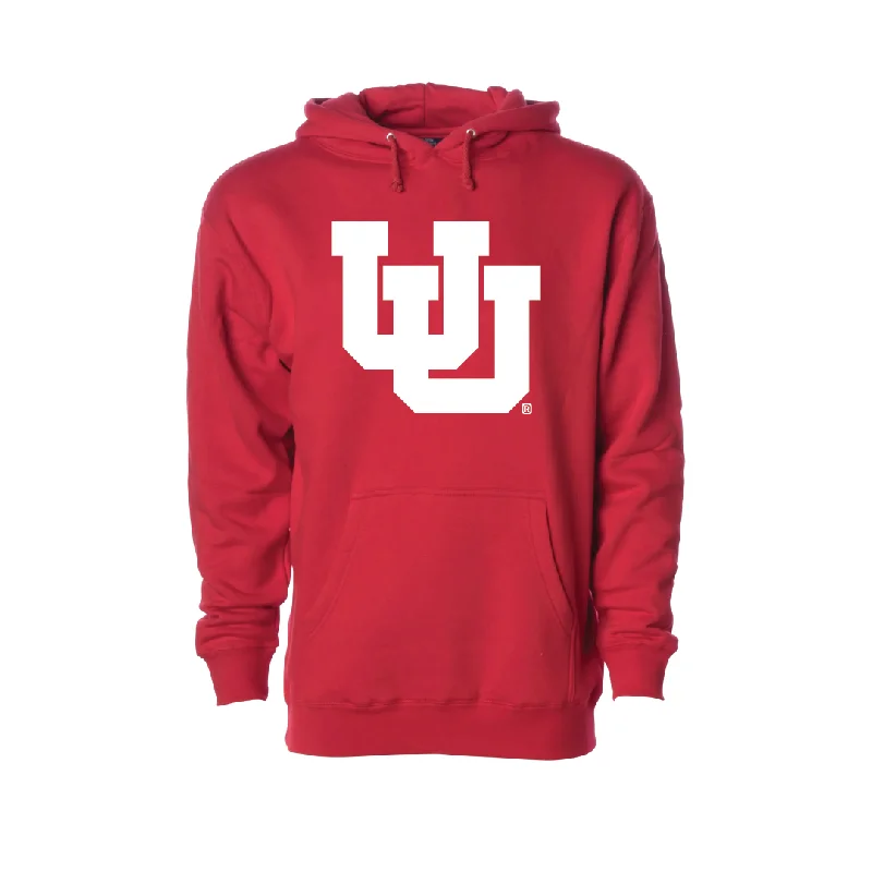 Interlocking UU - Single Color -  Embroidered Hoodie Laid