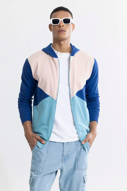 Blending Colour Pink Hoodie Modern Men's Geometric