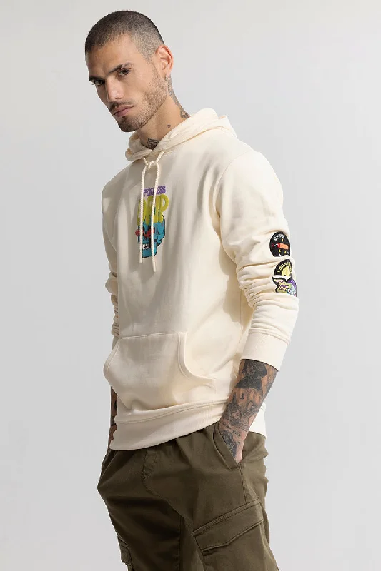 Effortless Drip Cream Hoodie Sharp Men's Italian