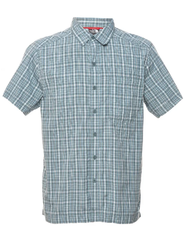 The North Face Blue Classic Checked Shirt - M Sharp Men's Italian