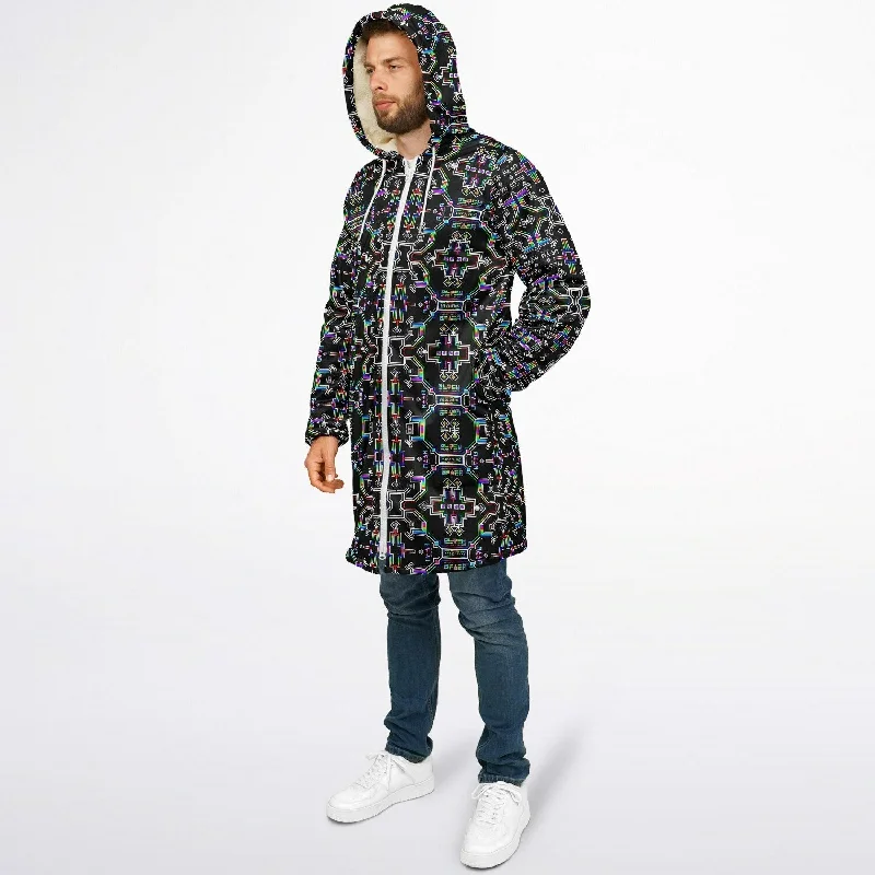 Prismatic Grid Zipper Cloak Trendy Men's Scandinavian