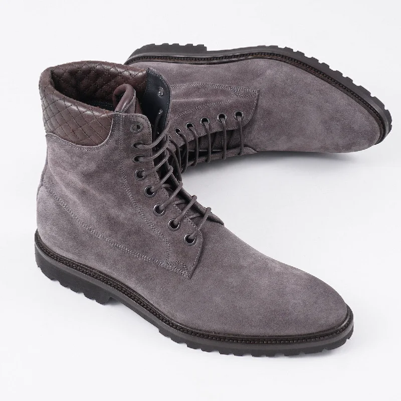 di Bianco 'Torino' Suede Combat Boot Earthy Men's Hemp