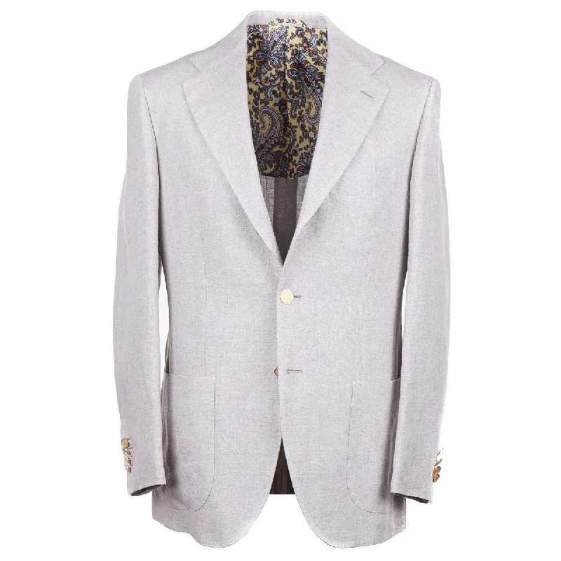 Sartorio Woven Linen Sport Coat Laid