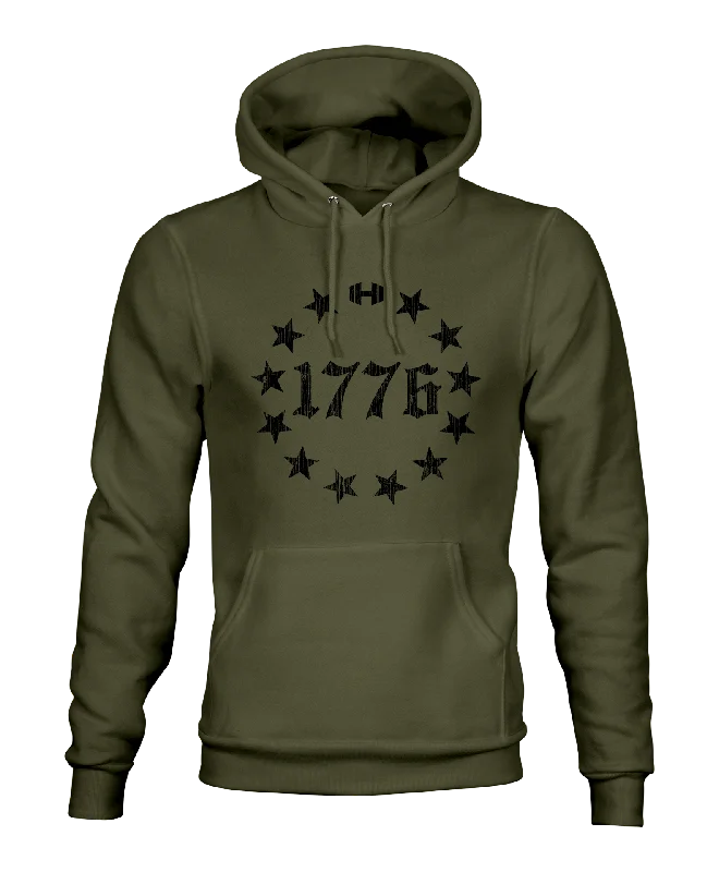 1776 Circle Stars Hoodie Preppy Men's College