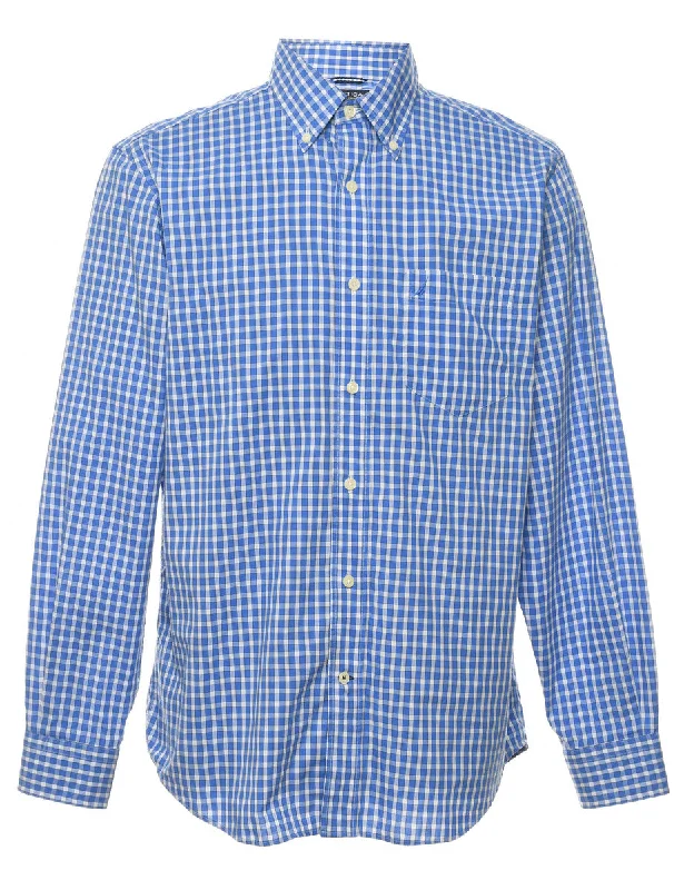 Nautica Checked Shirt - M Masculine Men's 