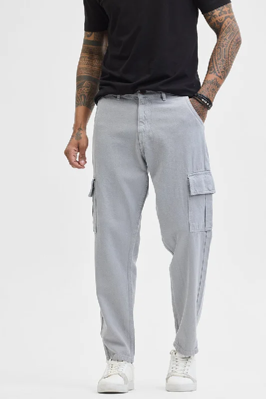 Light Grey Baggy Fit Jeans Vacation