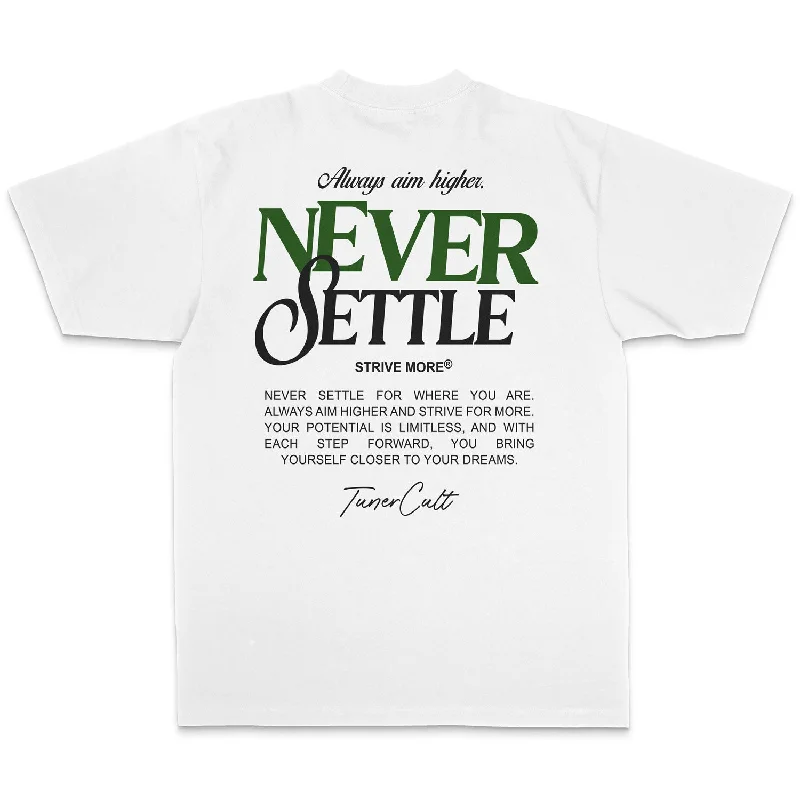 NEVER SETTLE OVERSIZED BOX TEE Cool Men's Skate