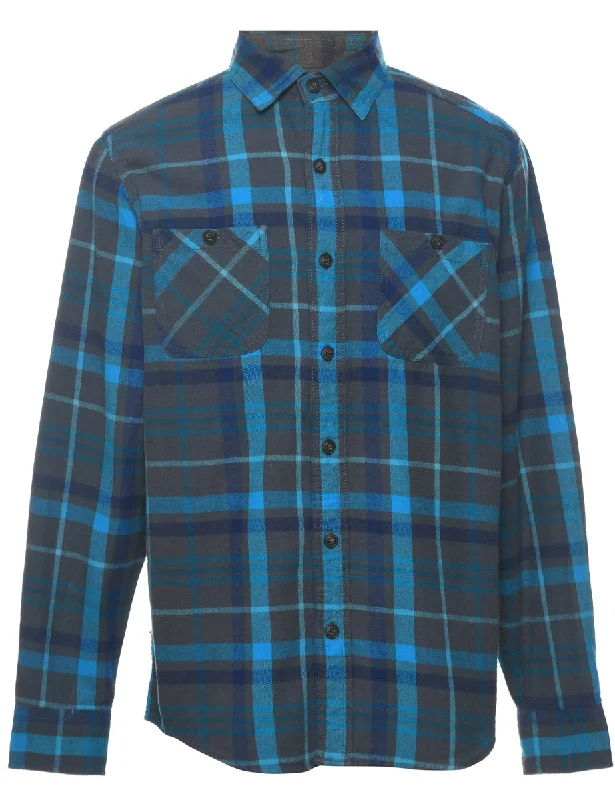 Long Sleeved Checked Shirt - M Gym