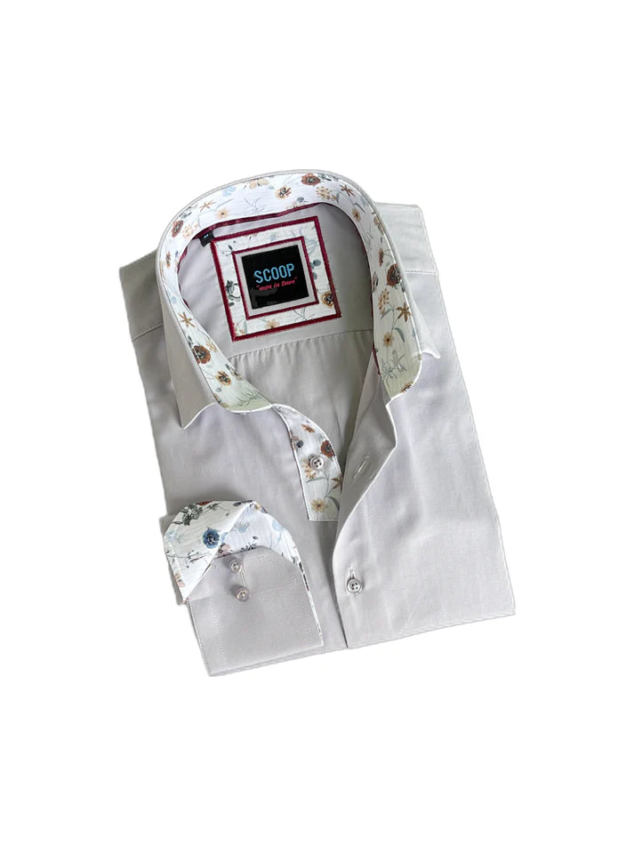 Scoop Dress Shirt - Novel/Silver Beach