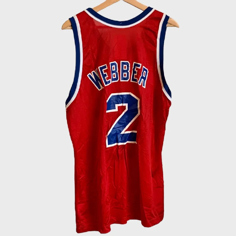 Vintage Chris Webber Washington Bullets Jersey L Athletic Men's Compression