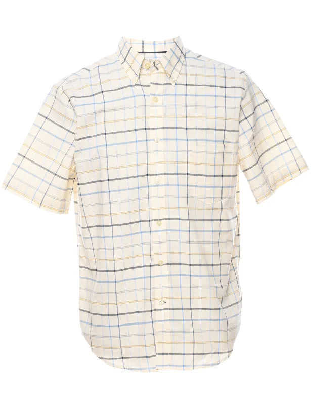 St John's Bay Checked Shirt - M Polished Men's Satin