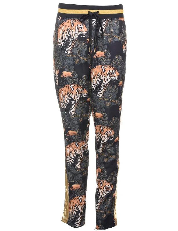 Animal Print Track Pants - W37 L33 Hip Men's Urban