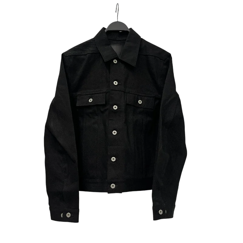 RICK OWENS DRKSHDW/Jacket/XL/Cotton/BLK/JAPANESE DENIM BUTTON UP Masculine Men's Thick