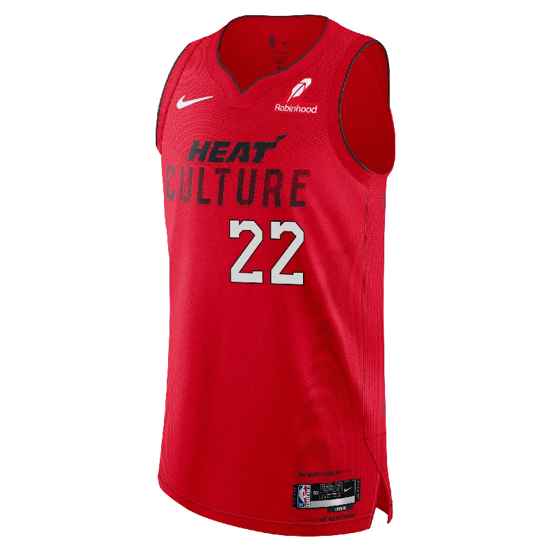 Jimmy Butler Nike HEAT Culture: Blood Red Authentic Jersey Sophisticated Men's French