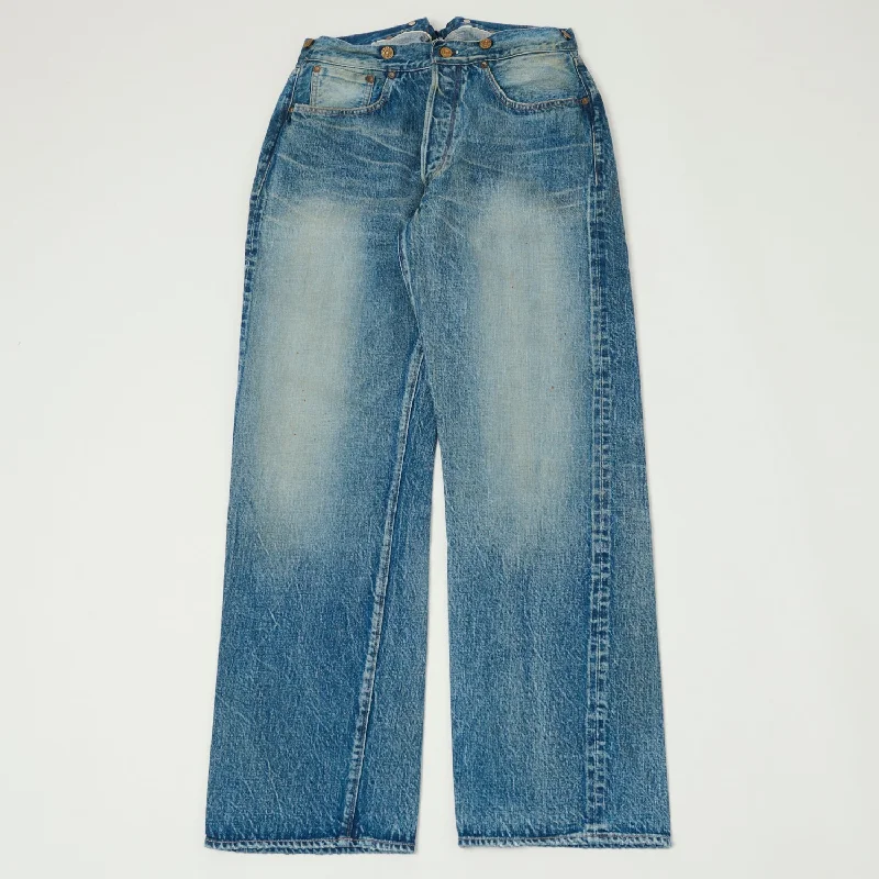 Full Count 1373HW 'Son of the Soil' 13.7oz Loose Straight Jean - Heavy Wash Unique Men's Patch