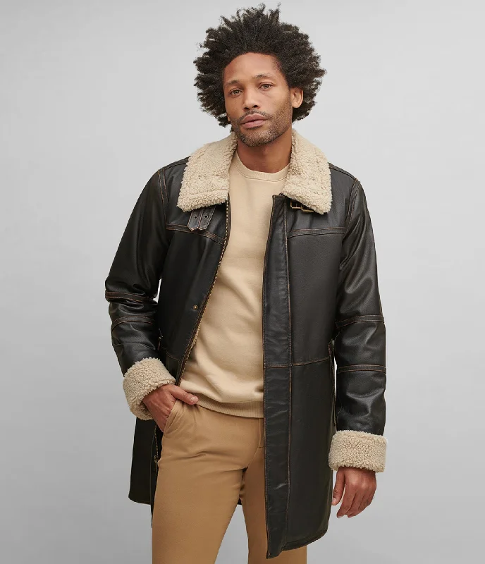 Brett Faux Fur Lined Coat Hip Men's Urban