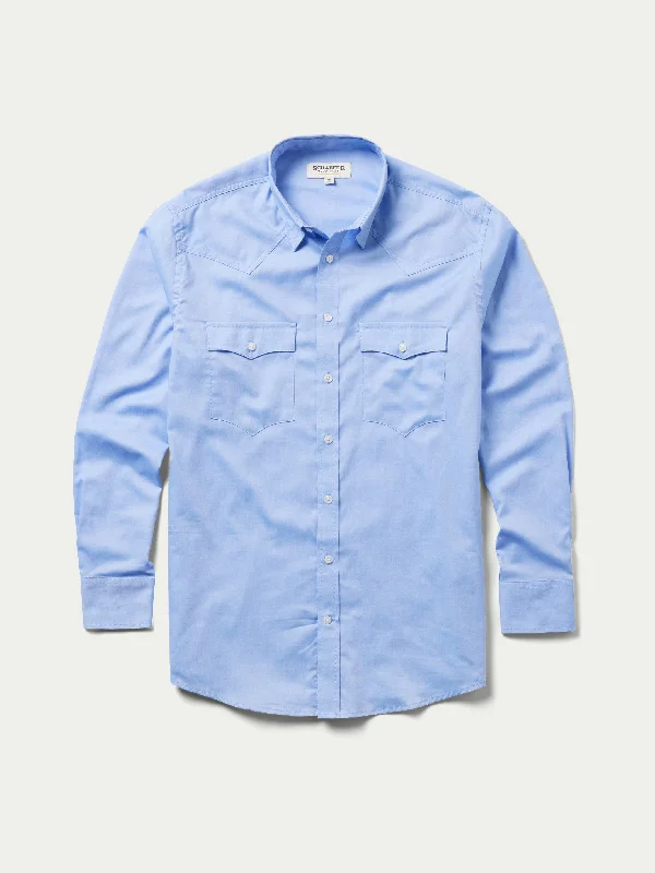 Classic Western Pinpoint Button-Down Luxurious Men's High