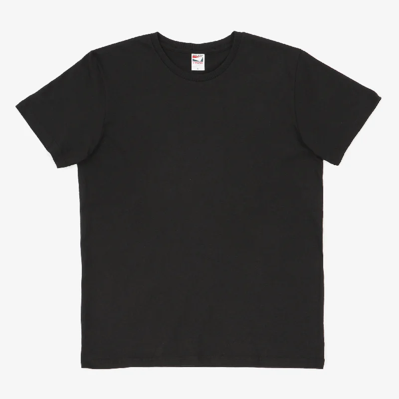 Cotton T-Shirt - Black Minimalist Men's Casual 