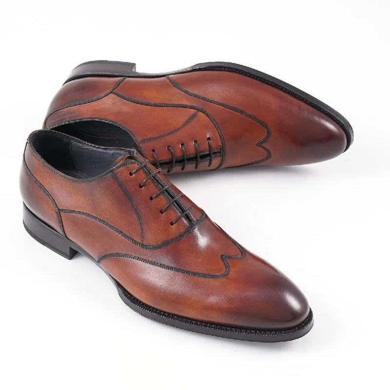 di Bianco 'Barletta' Museum Calf Oxford Sleek Men's Metallic