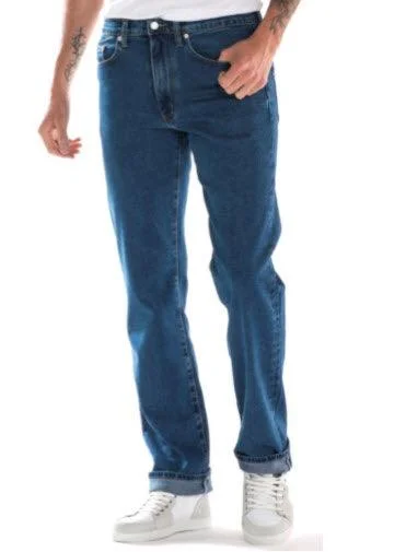 Full Blue Stretch Denim Jean Sharp Men's Italian