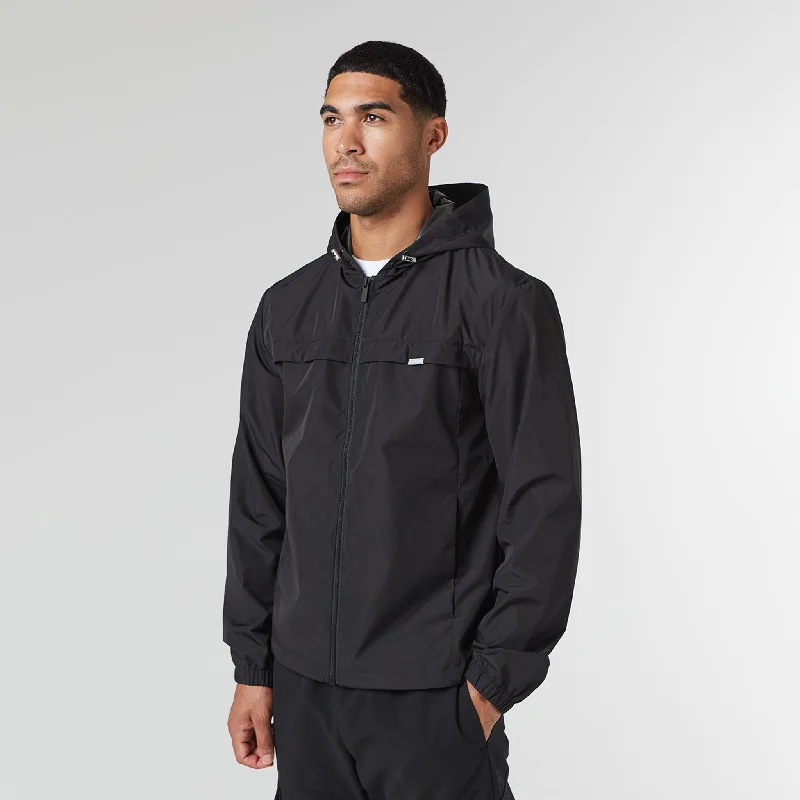 Smart Windbreaker | Black Laid