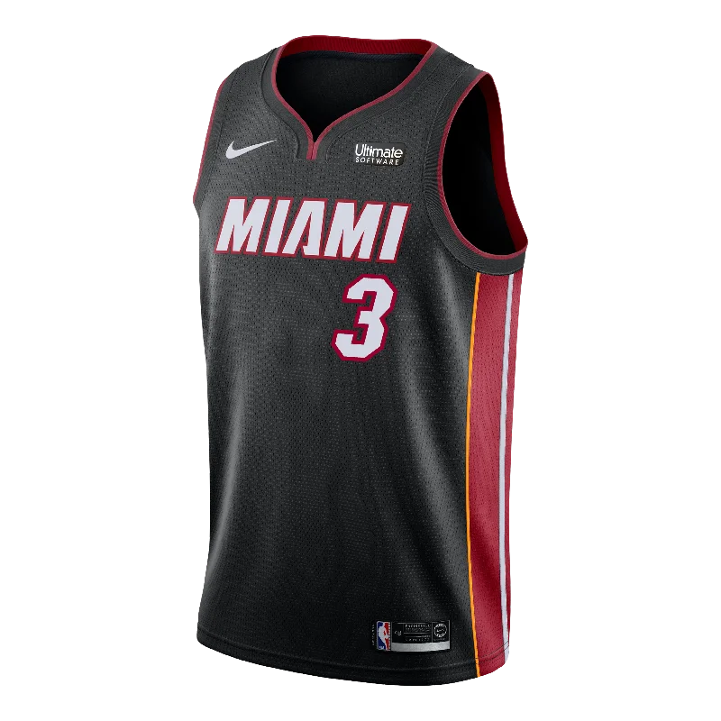 Dwyane Wade Nike Miami HEAT Icon Black Swingman Jersey Luxurious Men's High