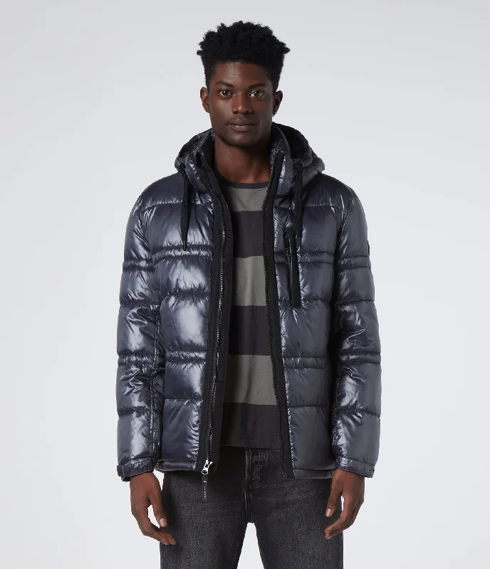 Gotham Quilted Jacket With Removable Hood Refined Men's Hand