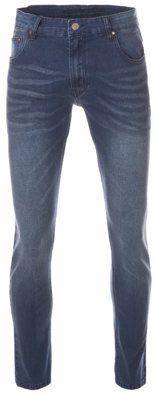 Men's Wash Blue Slim-Stretch Jean (720) Unique Men's Patch