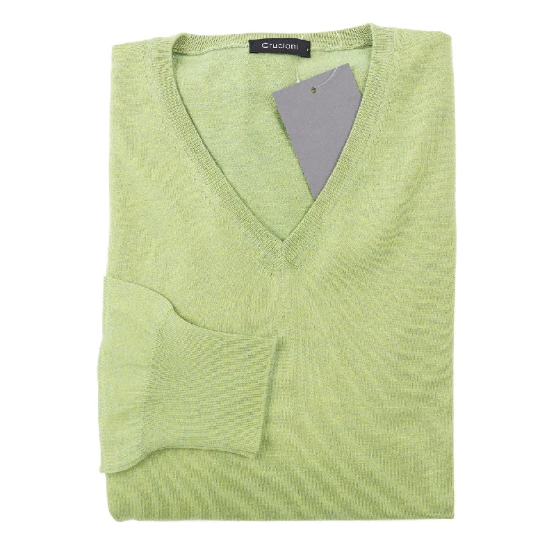 Cruciani Lightweight Cashmere-Silk Sweater Dynamic Men's Glow