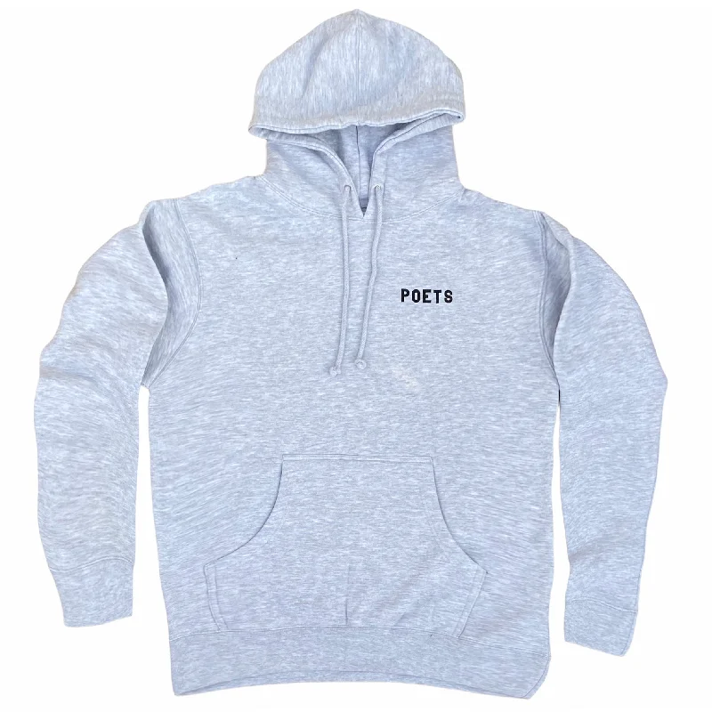 Poets Cuckoo Hooded Sweatshirt Heather Grey Gym