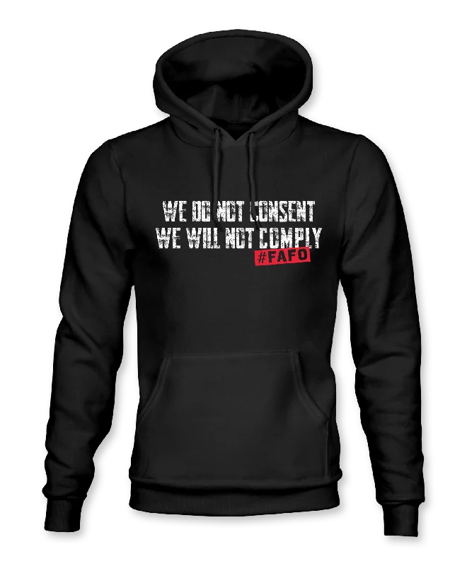 We Did Not Consent Hoodie Polished Men's Silk