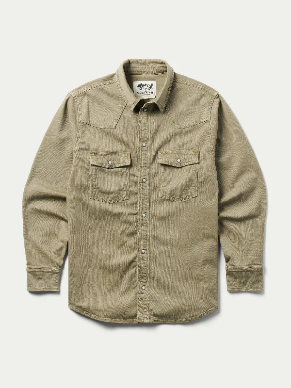 Western Denim Snap Shirt Dynamic Men's Moto