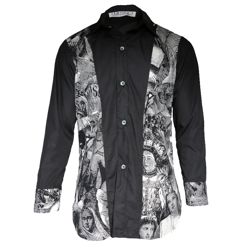 High quality Graphic Print Shirt Sophisticated Men's French