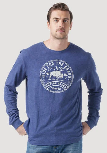 Yellowstone Long Sleeve Shirt Casual Men's Short