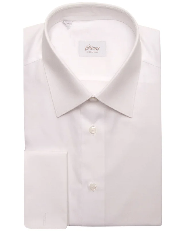 White French Cuff Dress Shirt Laid