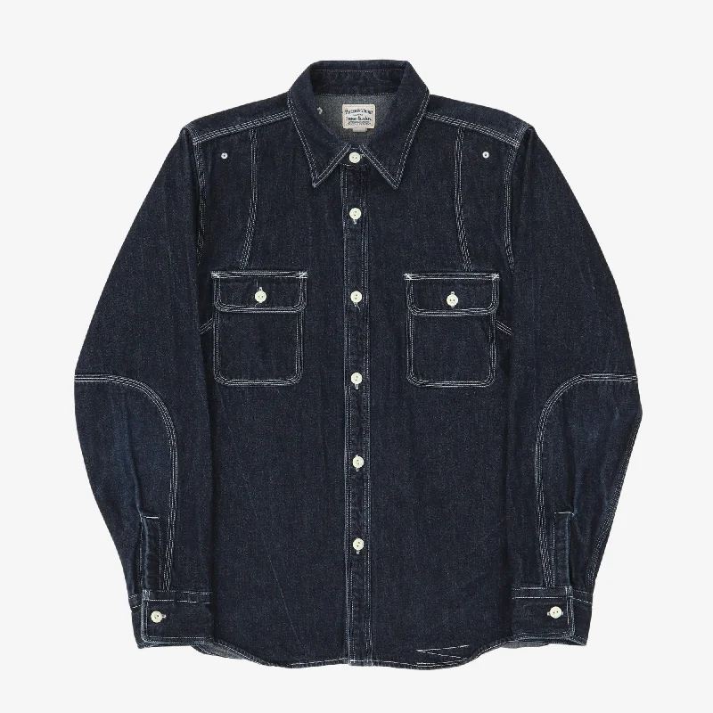 Denim Medical Shirt Relaxed Men's Australian 