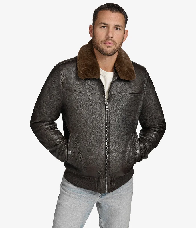 Hedland Jacket With Shearling Collar Earthy Men's Sustainable 